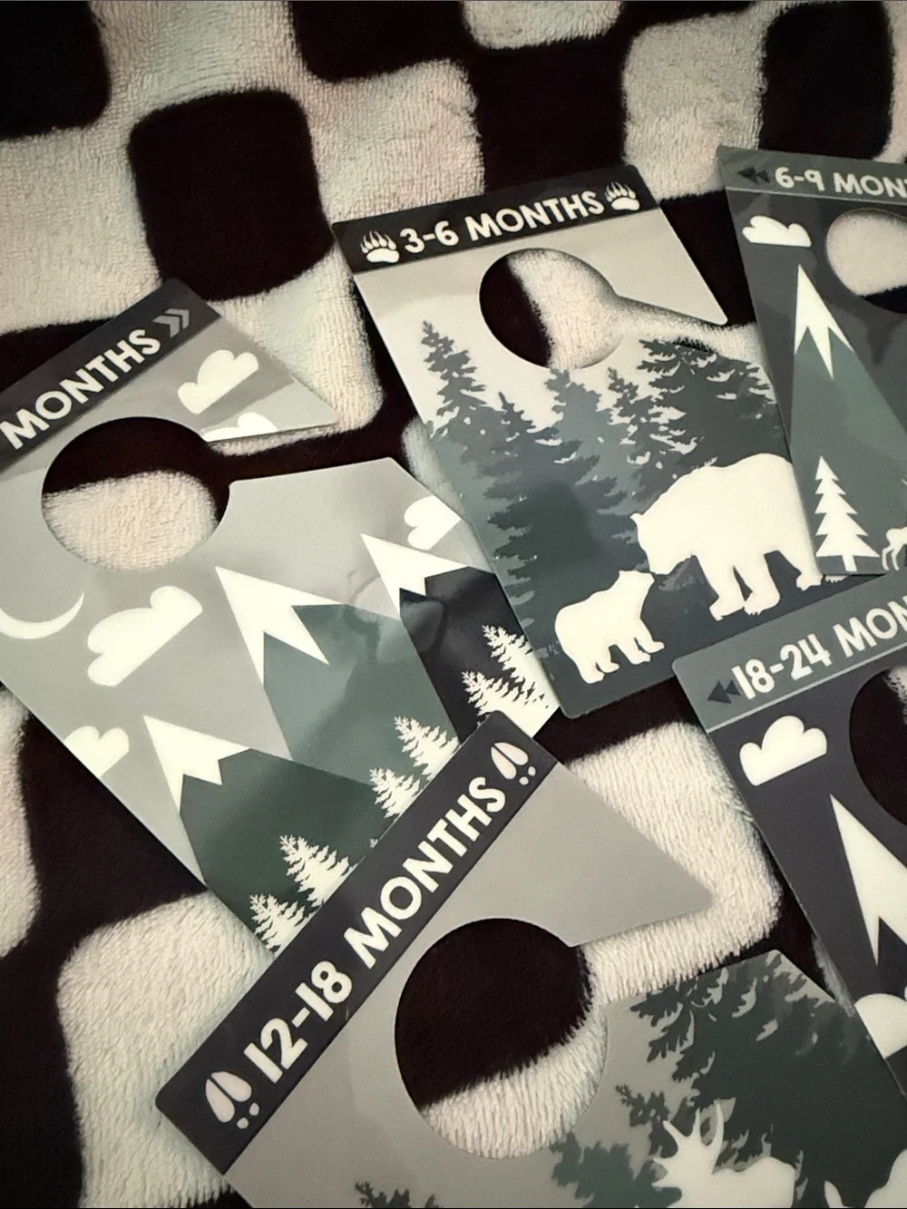 Mountain or Woodland Closet Dividers - Baby Sizes - Navy/Green